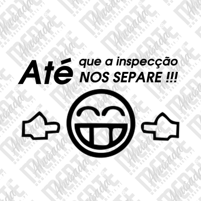 Texto em português com emoji sorridente e mãos apontando