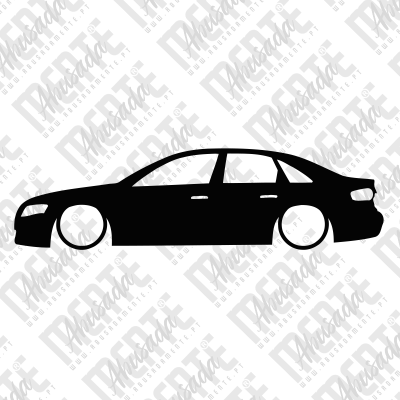 Ícone preto de carro sedan de quatro portas em fundo branco