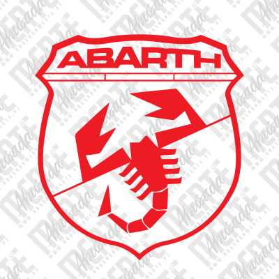 Logótipo Abarth escudo vermelho com escorpião vermelho