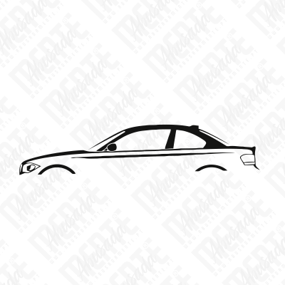Desenho lateral de um carro desportivo preto simples