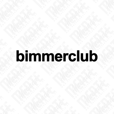 Logótipo bimmerclub letras pretas em fundo branco