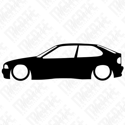 Silhueta preta de carro desportivo de duas portas perfil
