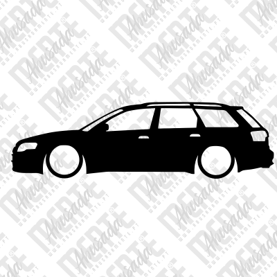 Silueta de carro familiar preto visto de lado