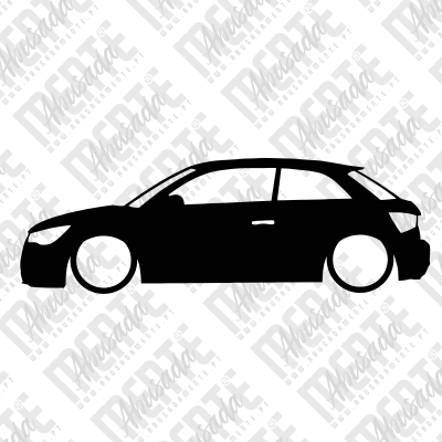 Silueta de carro hatchback preto com duas portas