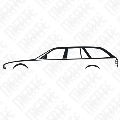 Desenho minimalista de carrinha preta