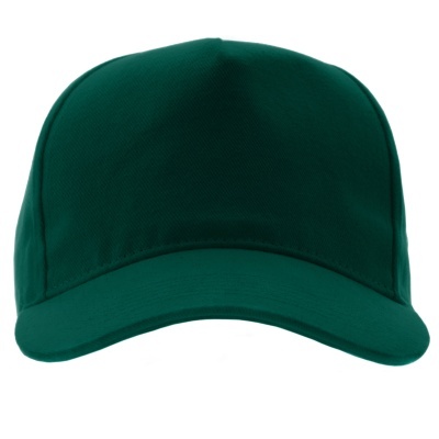 Boné verde escuro de tecido com aba curva