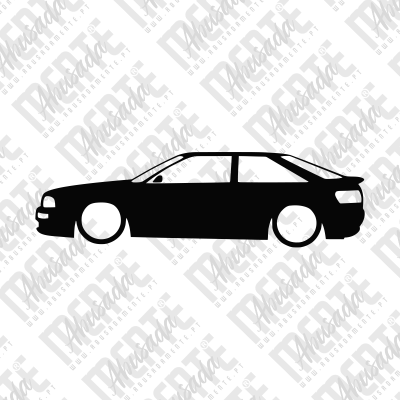 Silhueta lateral de carro desportivo preto