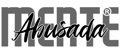 Logótipo com o texto 'Mente Abusada' em cinzento e preto