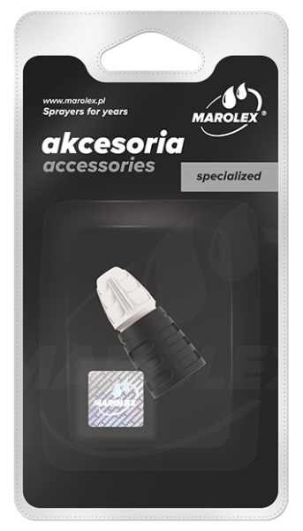 Acessório para pulverizador Marolex embalada em blister preto e transparente