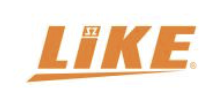 Logótipo da marca LIKE em laranja