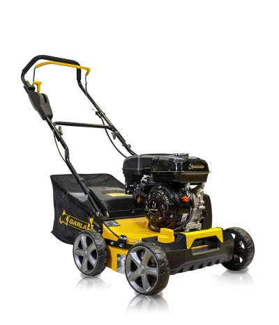 Cortador de relva a gasolina GARLAND amarelo e preto com saco coletor