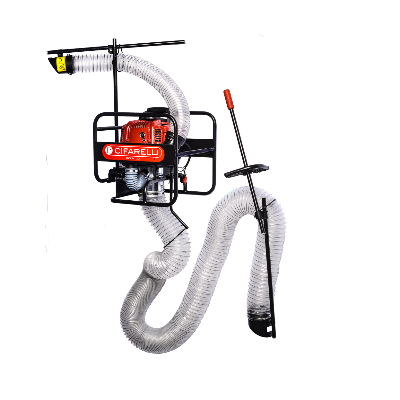 Máquina Cifarelli com motor vermelho, tubos flexíveis transparentes e estrutura preta