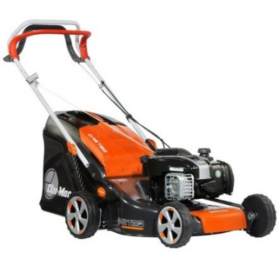 Corta-relvas a gasolina preto e laranja com saco coletor Ole-Mac