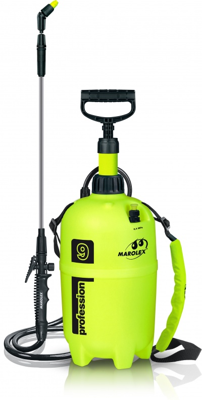 Pulverizador profissional verde fluorescente MAROLEX 9 litros com tubo metálico e alça