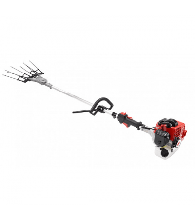 Máquina aparadora de relva com motor e lâminas de corte