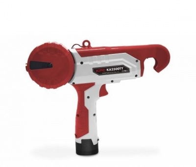 Máquina de embalagem manual KPC vermelho e branco com tambor redondo