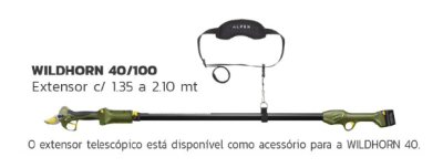 Extensor telescópico WILDHORN 40/100 com cinta de transporte ALPINA