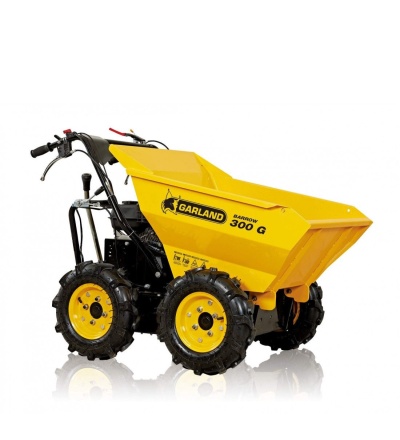 Carrinho de obra Garland Rainbow 300 G amarelo com pneus pretos e estrutura preta