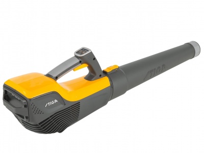 Soprador de folhas elétrico amarelo e cinza da marca STIGA
