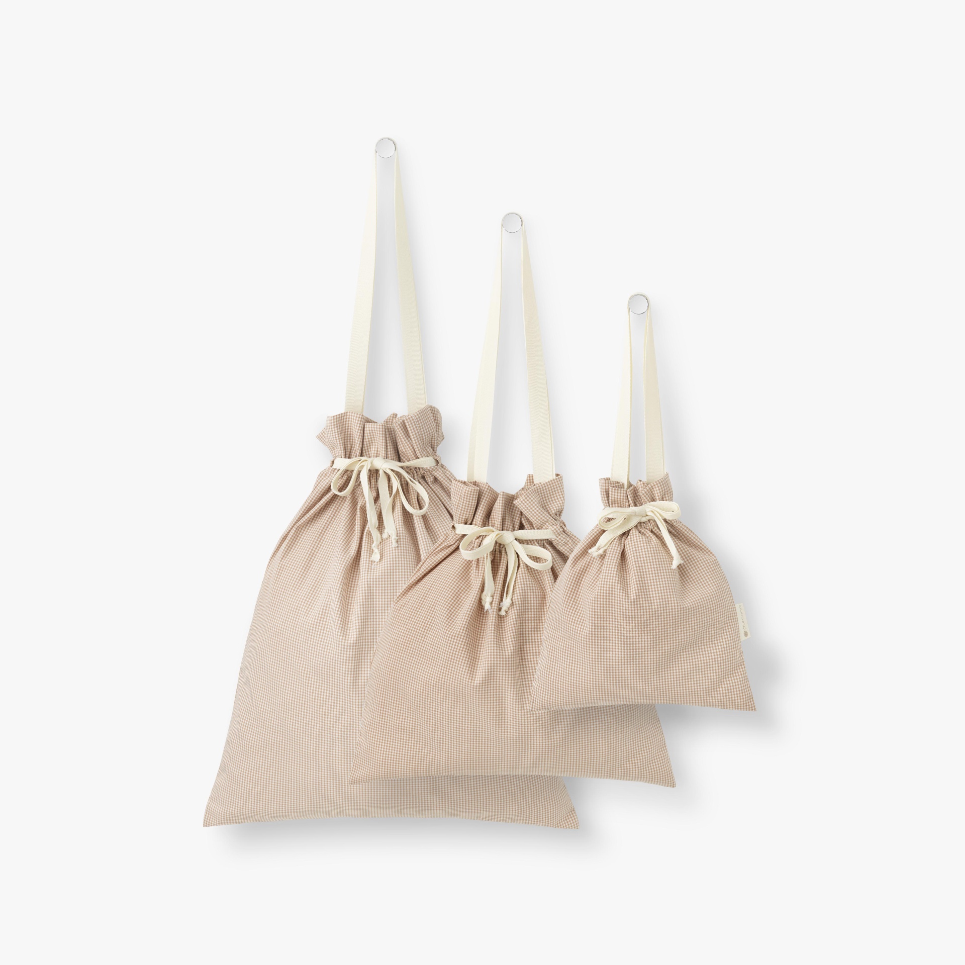 Saco de Tecido com Alças Vichy