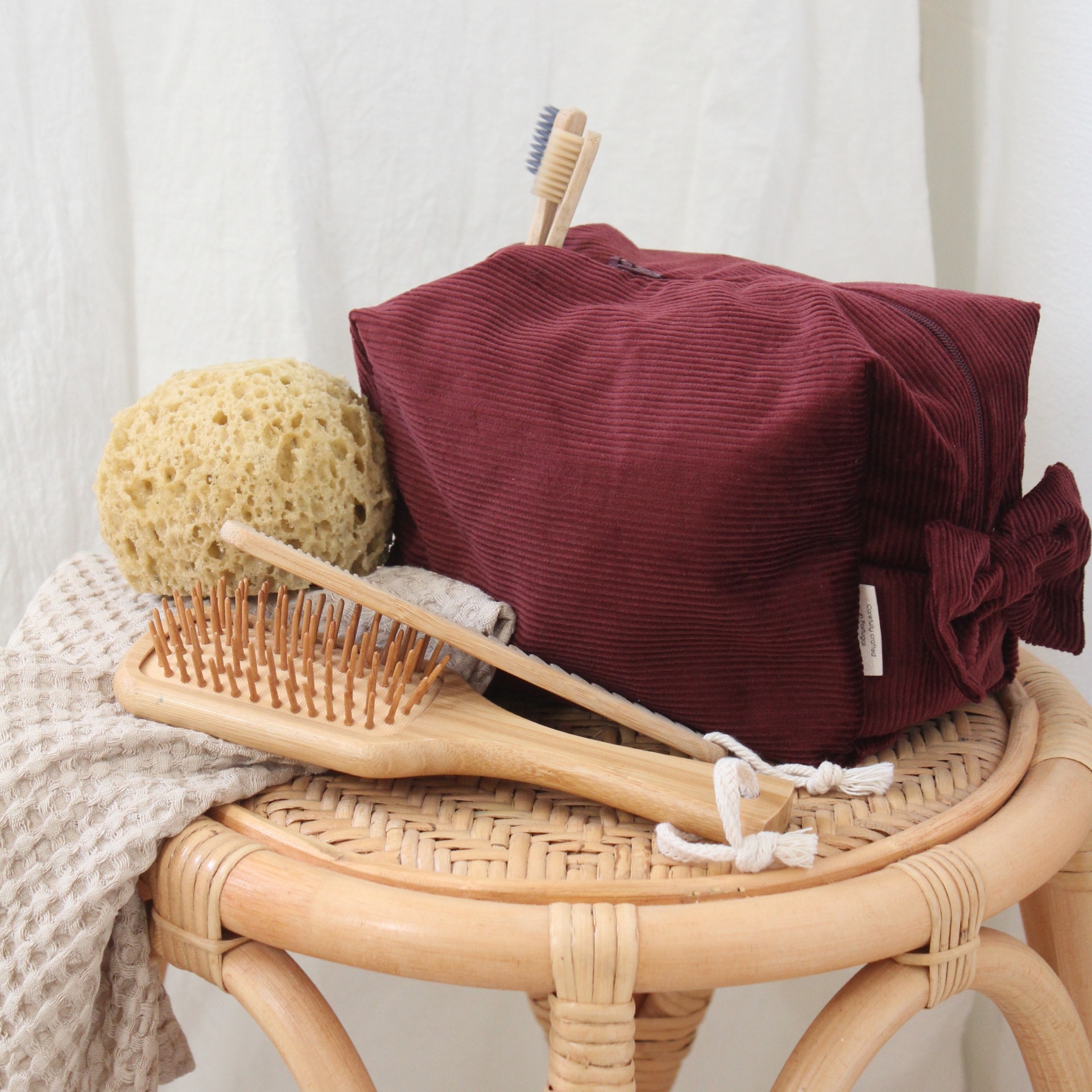 Necessaire Bombazine Burgundy