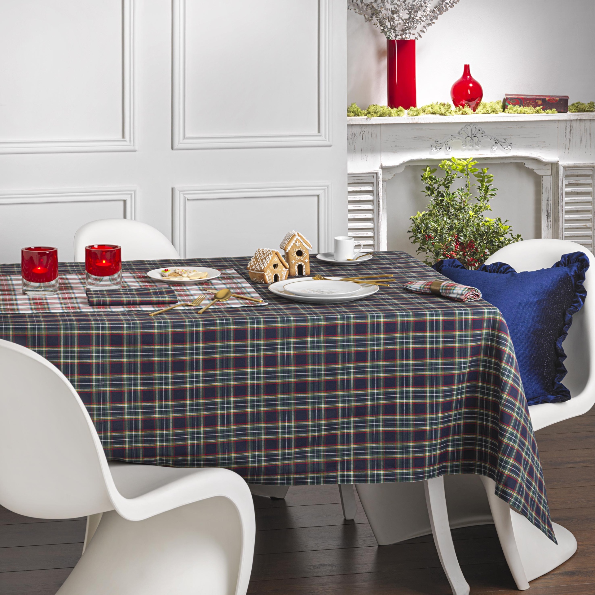 Toalha de Mesa Tartan Azul
