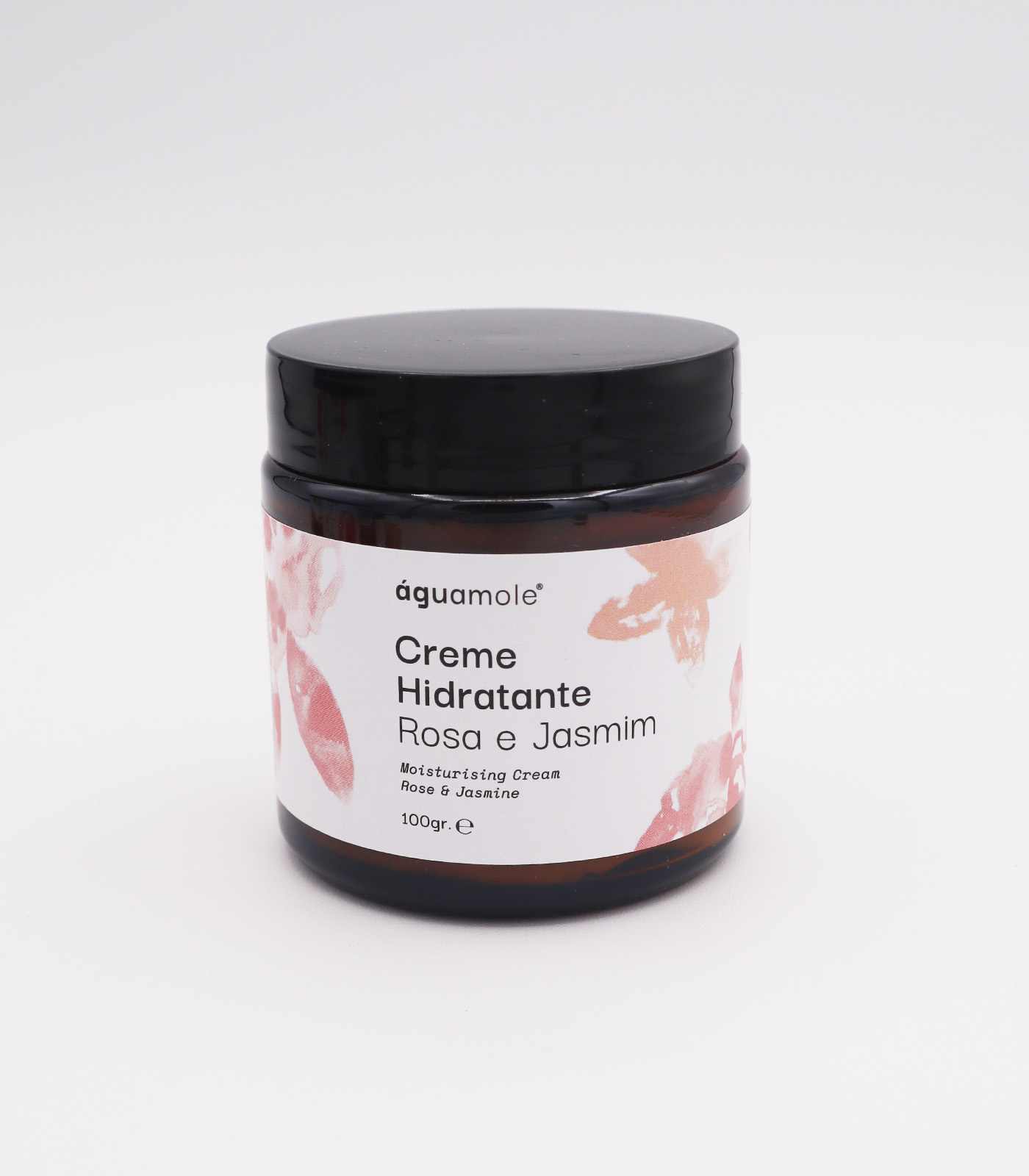 Creme Hidratante Rosa e Jasmim Frasco de creme hidratante Rosa e Jasmim da águamole