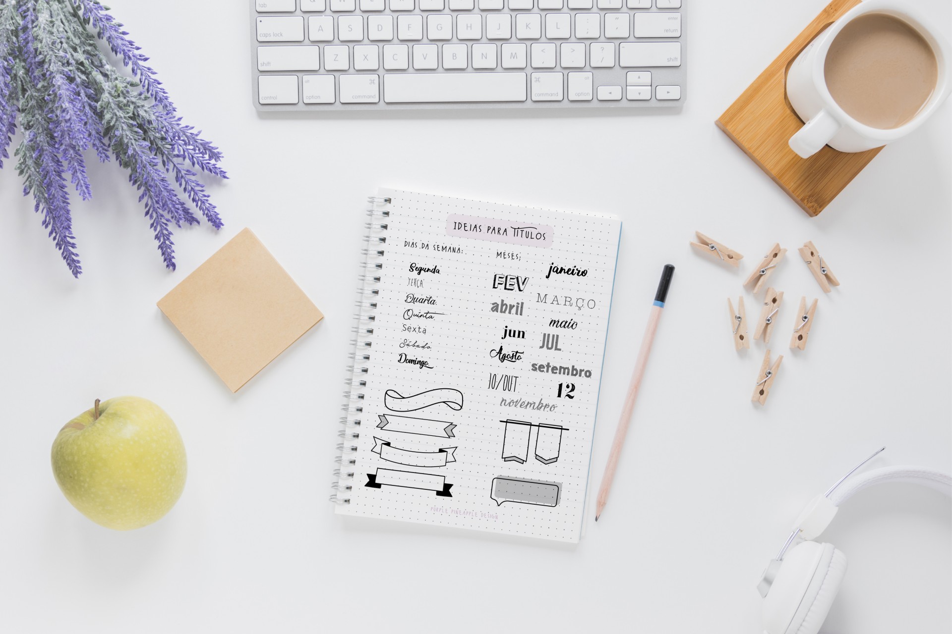 ★ E-book ★ Ideias simples para cadernos Bullet Journal