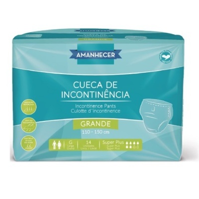 Pacote de cueca de incontinência Amanhecer tamanho grande