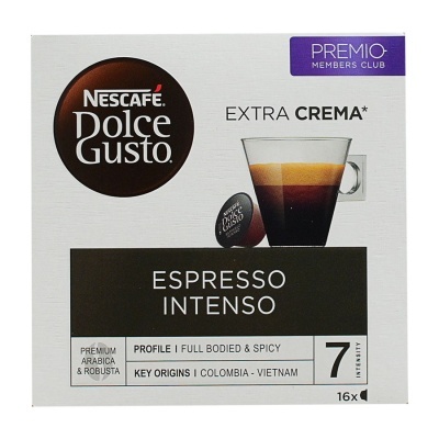 Embalagem de cápsulas de café Nescafé Dolce Gusto Espresso Intenso
