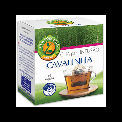 Caixa de chá para infusão de cavalinha Cem Porcento Natural