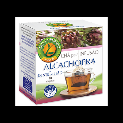 Caixa de chá para infusão Alcachofra e Dente de Leão com 10 saquetas
