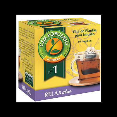 Caixa de chá de plantas CEM POR CENTO Natural nº 1 com 10 saquetas