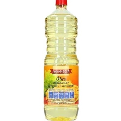 Garrafa de óleo alimentar Amanhecer com rótulo laranja e tampa vermelha