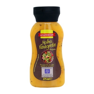 Molho Vinagrete Amanhecer em embalagem plástica 275 ml