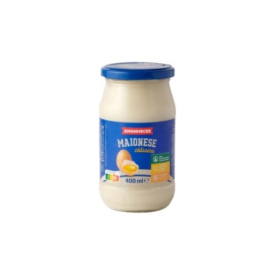 Frasco de vidro de maionese Amanhecer 400 ml com tampa azul