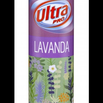 Frasco spray Ultra Pro Lavanda com flores e texto