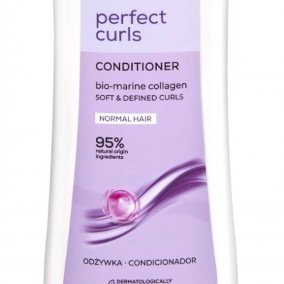 Condicionador be beauty perfect curls para cabelo normal, embalagem branca e lilás
