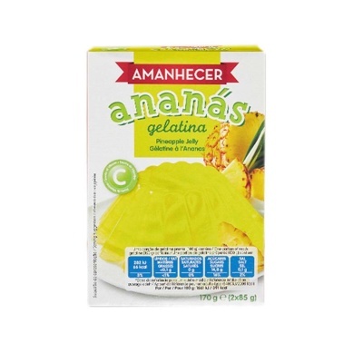 Caixa de gelatina Amanhecer sabor ananás