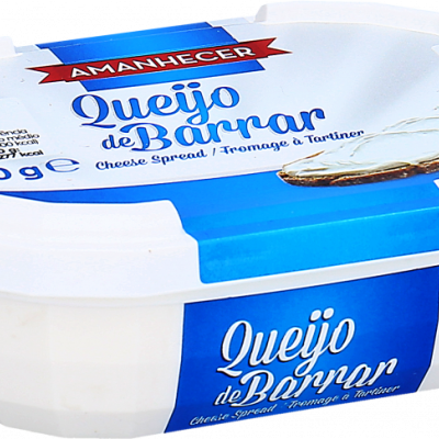 Embalagem de queijo de barrar Amanhecer azul e branca de 200 gramas