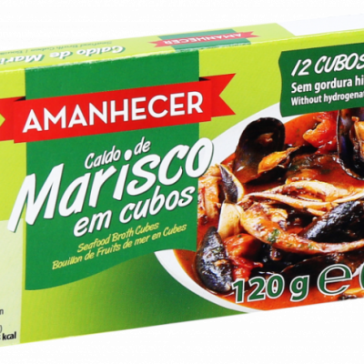 Caixa de caldo de marisco em cubos Amanhecer 120 g