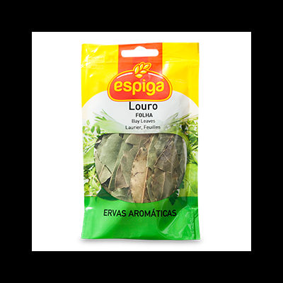 Embalagem de folhas de louro da marca espiga