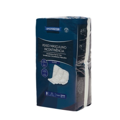 Embalagem de penso masculino para incontinência Amanhecer azul e branco