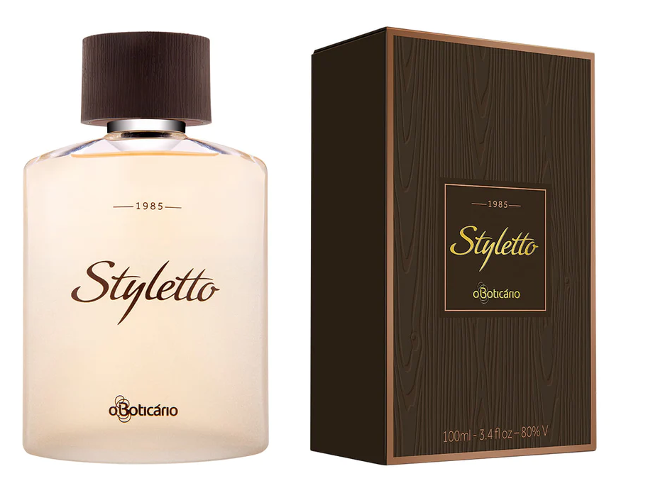 60006 STYLETTO EAU DE TOILETTE 100ML Frasco de perfume Styletto com embalagem castanha