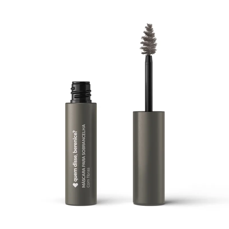 80444 Máscara para Sobrancelhas Clarete, 3.5g Máscara para sobrancelha cinza com aplicador e texto branco