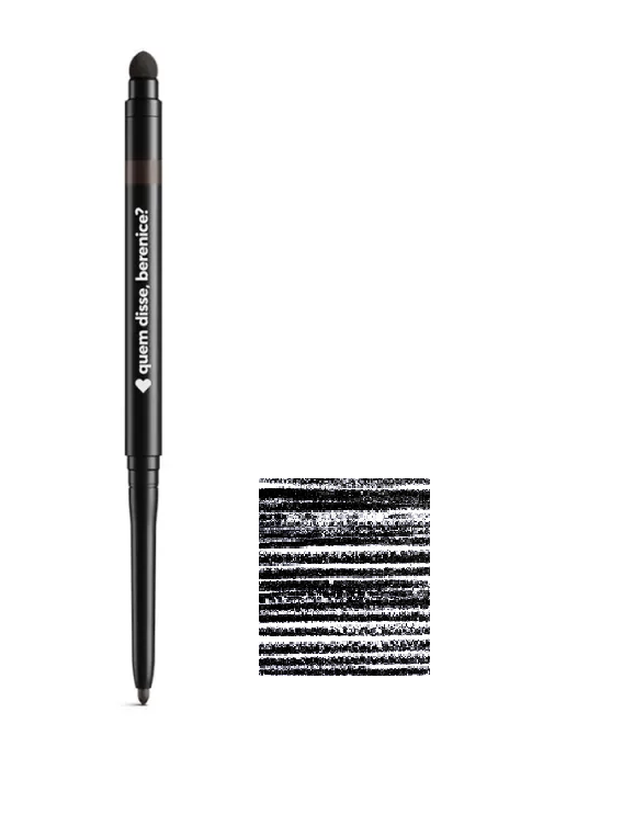 QDB5394 Lápis Olhos Esfumador Retrátil Pretô Lápis de maquilhagem preto com aplicador e amostra de traço