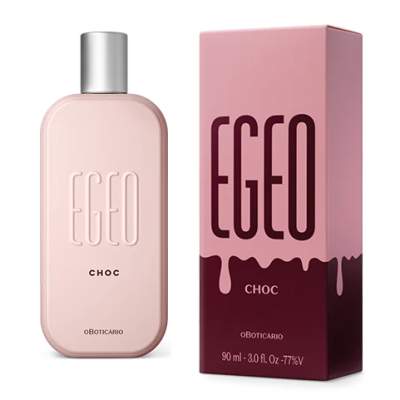 Frasco e embalagem do perfume Egeo Choc do oBoticario