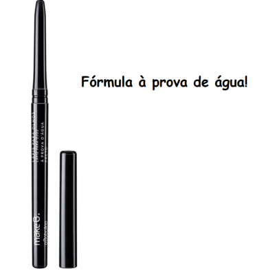 Lápis delineador preto à prova de água com tampa removível