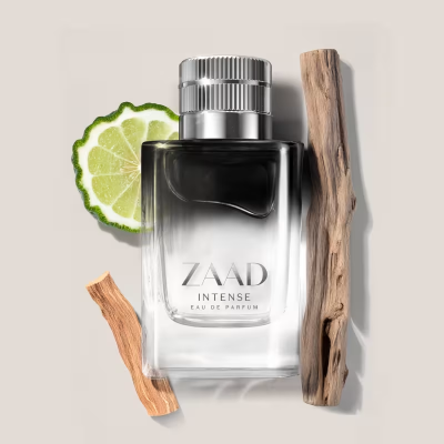Frasco de perfume ZAAD INTENSE com madeira e bergamota