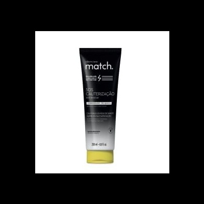 Tubo de creme preto e cinza com tampa amarela, produto de cuidado capilar